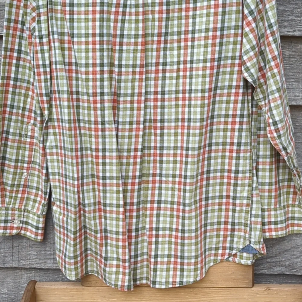 Bob Timberlake Men's All Cotton Oxford Classic Fit Plaid Long Sleeve Shirt Med